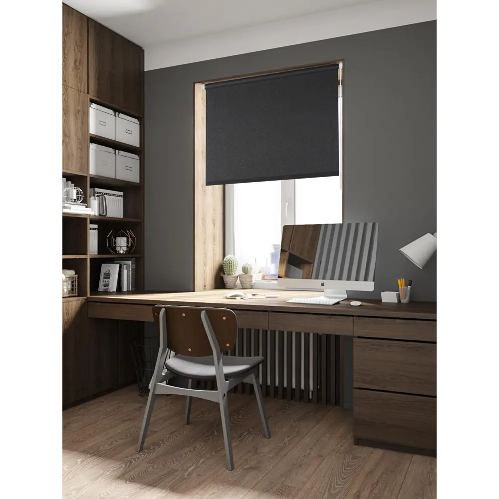 Штора рулонная Shine 140x175 см черная 83289901 STLM-2123079 PRAKTO  - Вид №4