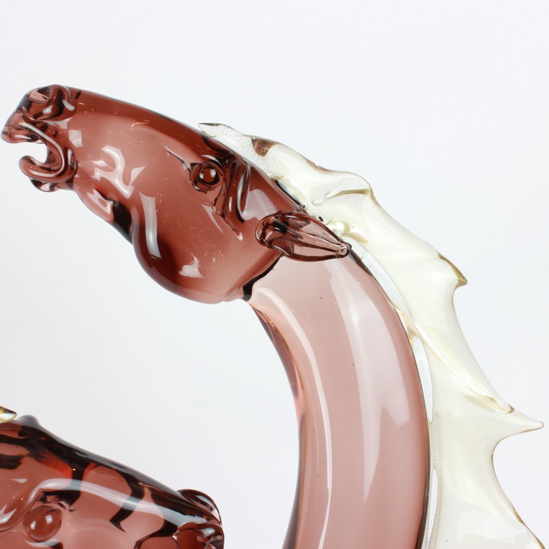 163 ORIGINALMURANOGLASS Скульптура Двойная голова лошади - автор Alessandro Barbaro - муранское стекло OMG 30 см  - Вид №1