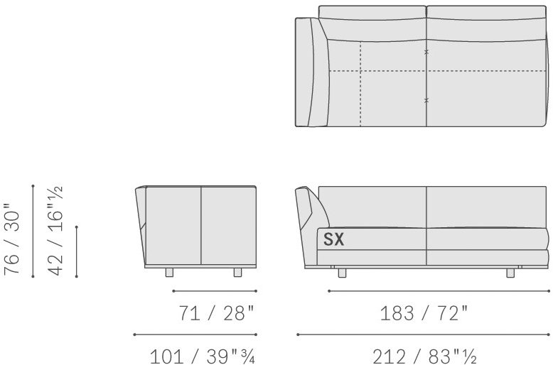 Poltrona Frau Модульный тканевый диван La collezione - divani e poltrone sun-id-1451549 - Вид №25
