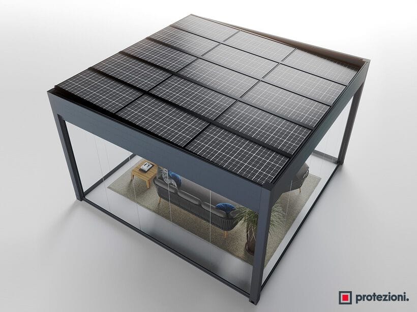 Отдельно стоящая крышка с фотоэлектрическими панелями Protezioni Nesos ARCH-00124839 - Вид №1