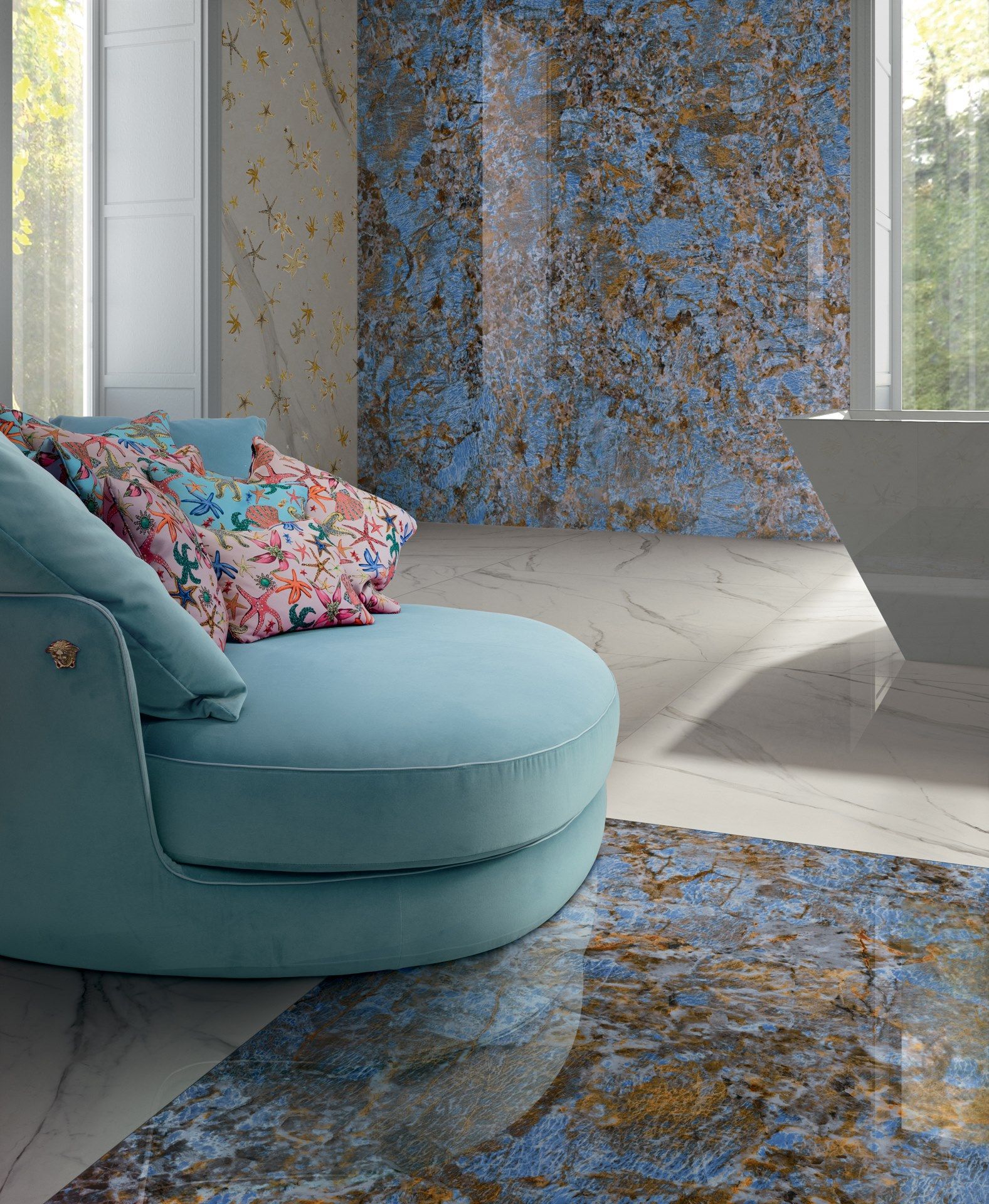 Пол / керамогранит с мраморным эффектом Versace Ceramics Maximvs ARCH-00144302 - Вид №1