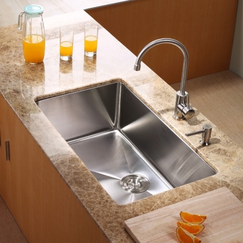 KHU100-30-KPF2160-SD20 Накладная раковина на столешницу  прямоугольная Krausru 