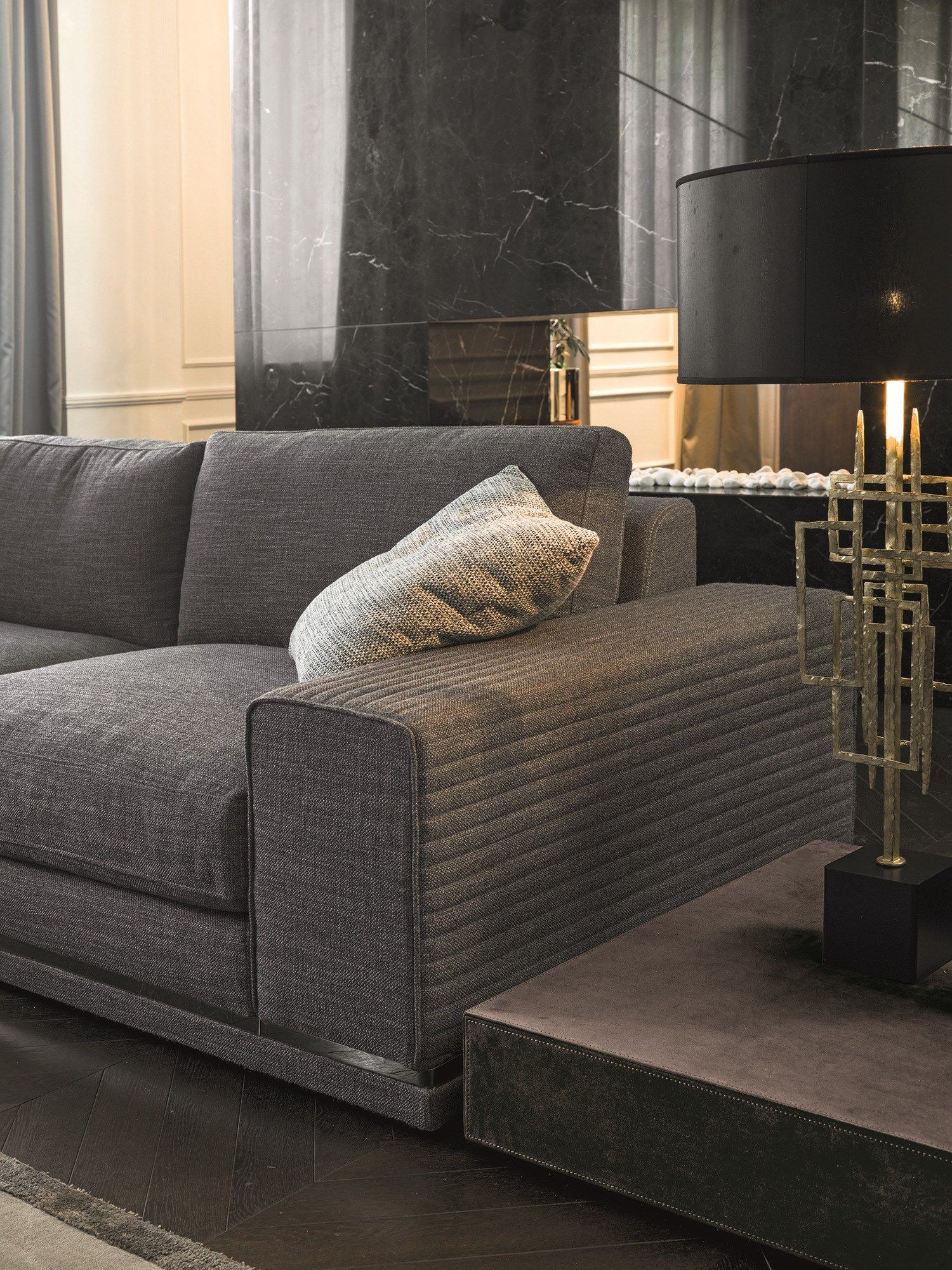 Кожаный угловой диван Longhi Loveluxe 2017-Essence collection ARCH-00002855 - Вид №1