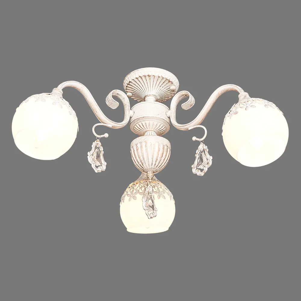 Люстра Louis 3хЕ27х60 Вт цвет белый LAMPLANDIA STLM-2183802 - Вид №2