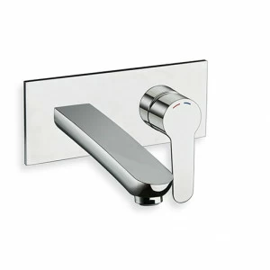 CRIND256 Смеситель для раковины настенный REGULAR внешние части для CRICS200 (правая сторона) - CRICS201 (левая сторона) со сливом 1 "1/4 Up & Down и металлической пластиной Cristina Rubinetterie