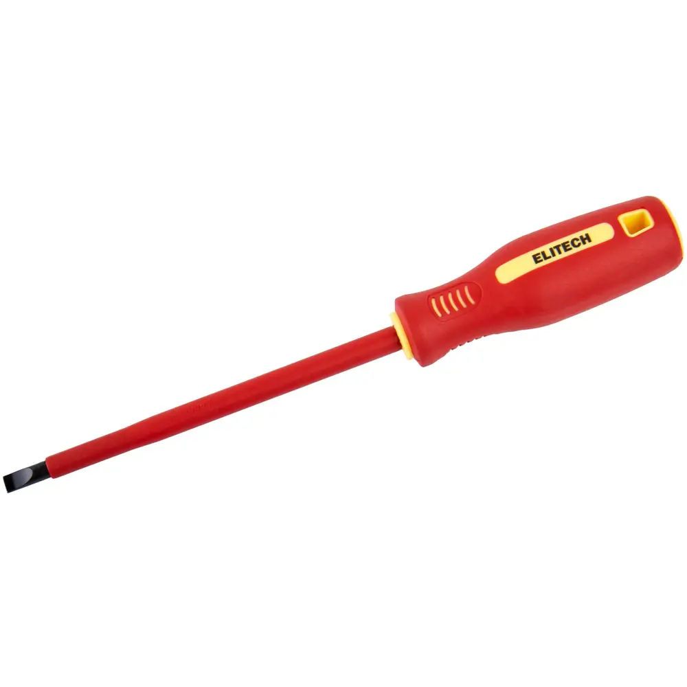 Отвертка диэлектрическая Elitech SL6.5x150 мм с магнитным наконечником 89407155 STLM-1574161