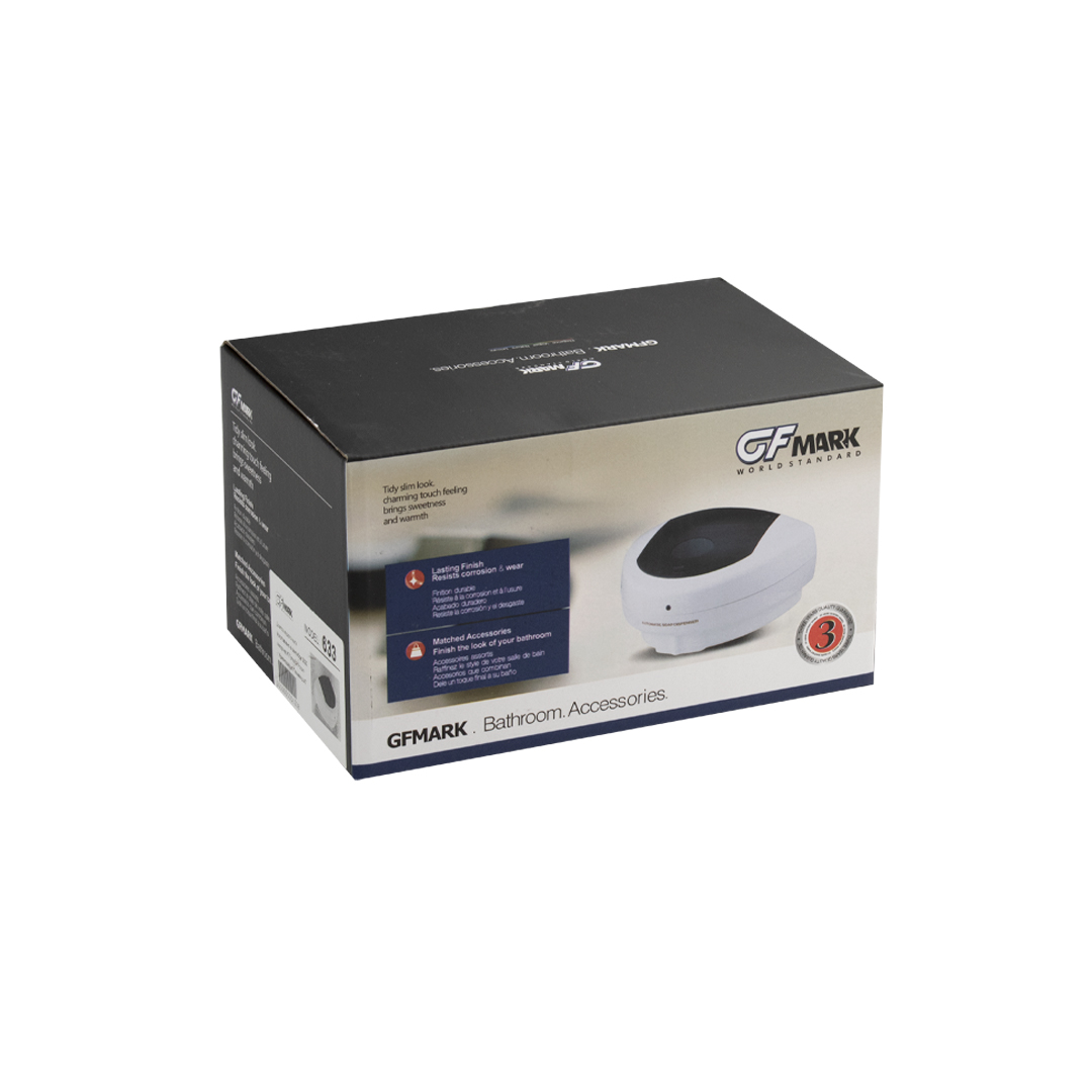 GFmark - Дозатор жидкого мыла, сенсорный, белый, пластик, 500 мл, код: 633  - Вид №3