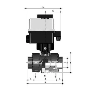 SANIT 351414206 2/2-ходовой шаровой кран VKR DualBlock®, ПВДФ, д 16-63, разъем для сварки термической сварки
