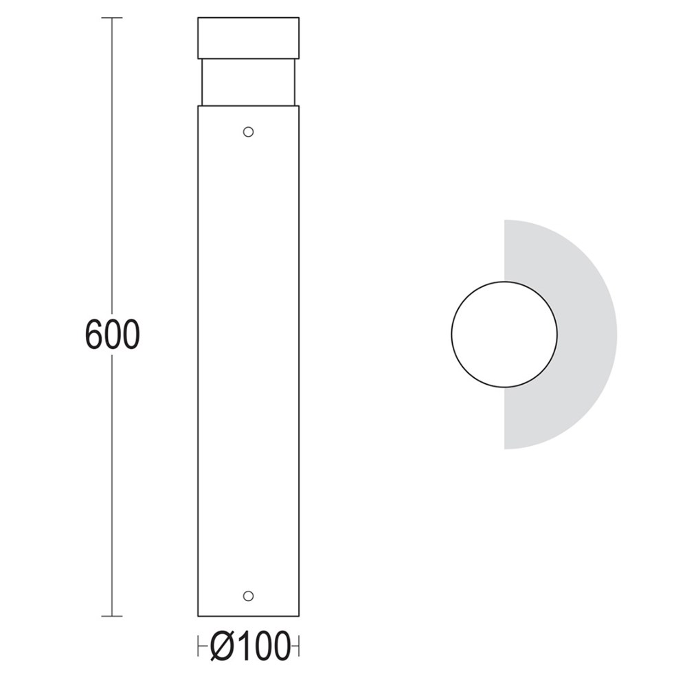 Tondo D 600 Ghidini Tondo Dark .05 Темно-Cерый (Матовый)  - Вид №1