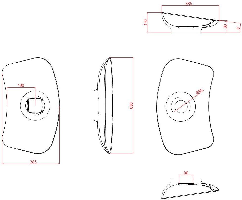 Pr-201 Накладная раковина на столешницу  овальная Goman Prime - Вид №11