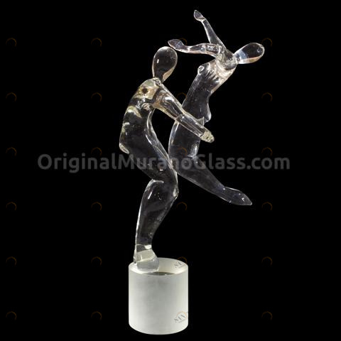 158 ORIGINALMURANOGLASS Скульптура Танцовщики - муранское стекло OMG 60 см 