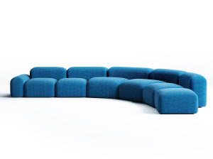 Модульный изогнутый диван