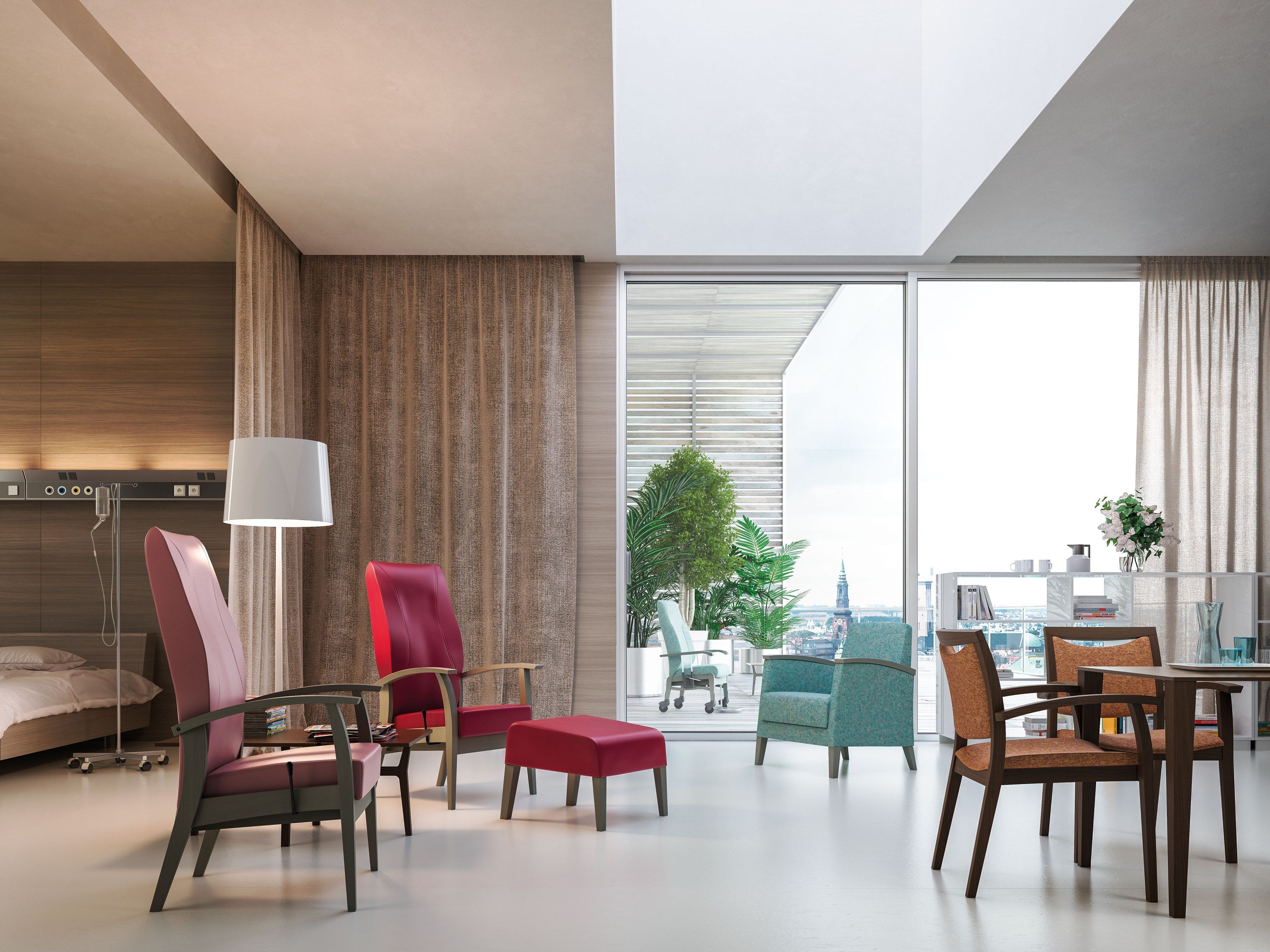 Тканевое кресло с колесами PIAVAL RELAX TRANSFER-Health &amp ARCH-00151946 - Вид №7