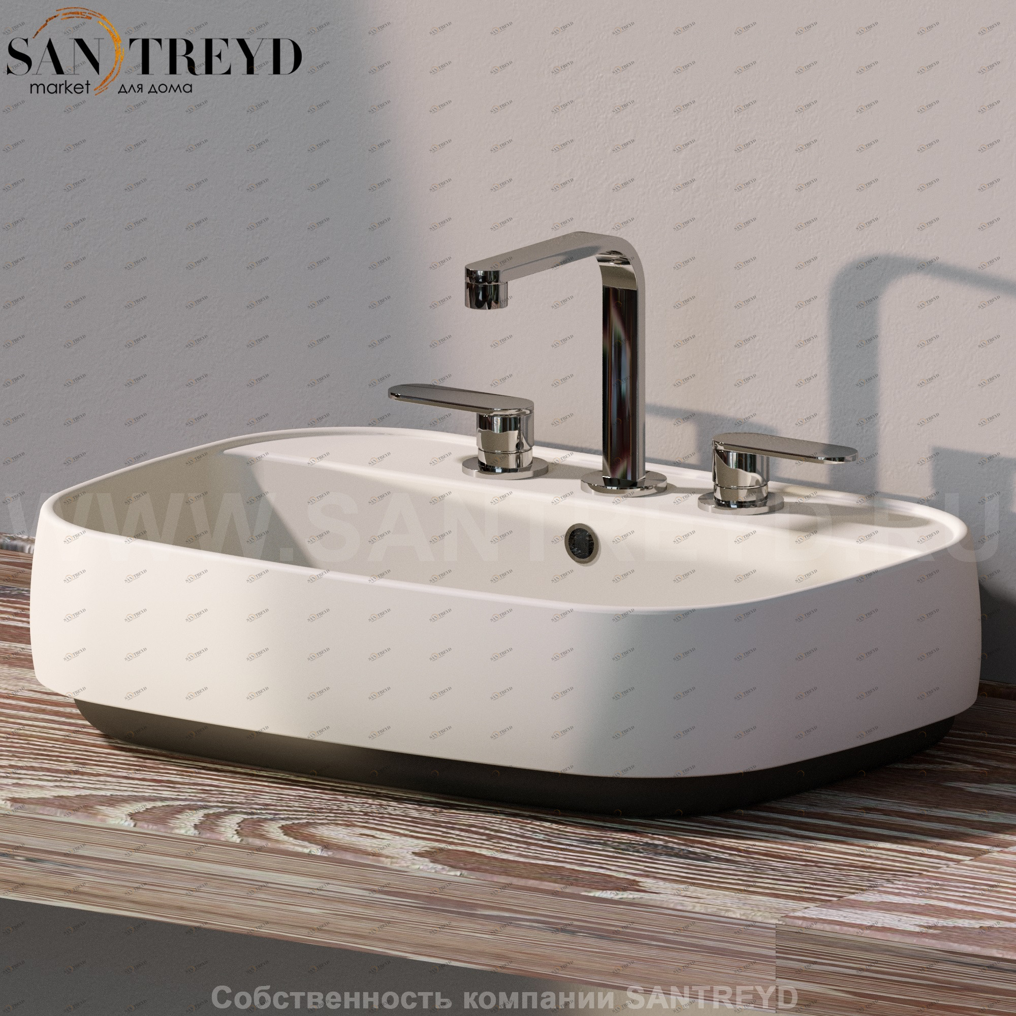 FG64L90037006 Накладная раковина на столешницу  прямоугольная Ceramica Flaminia Flag