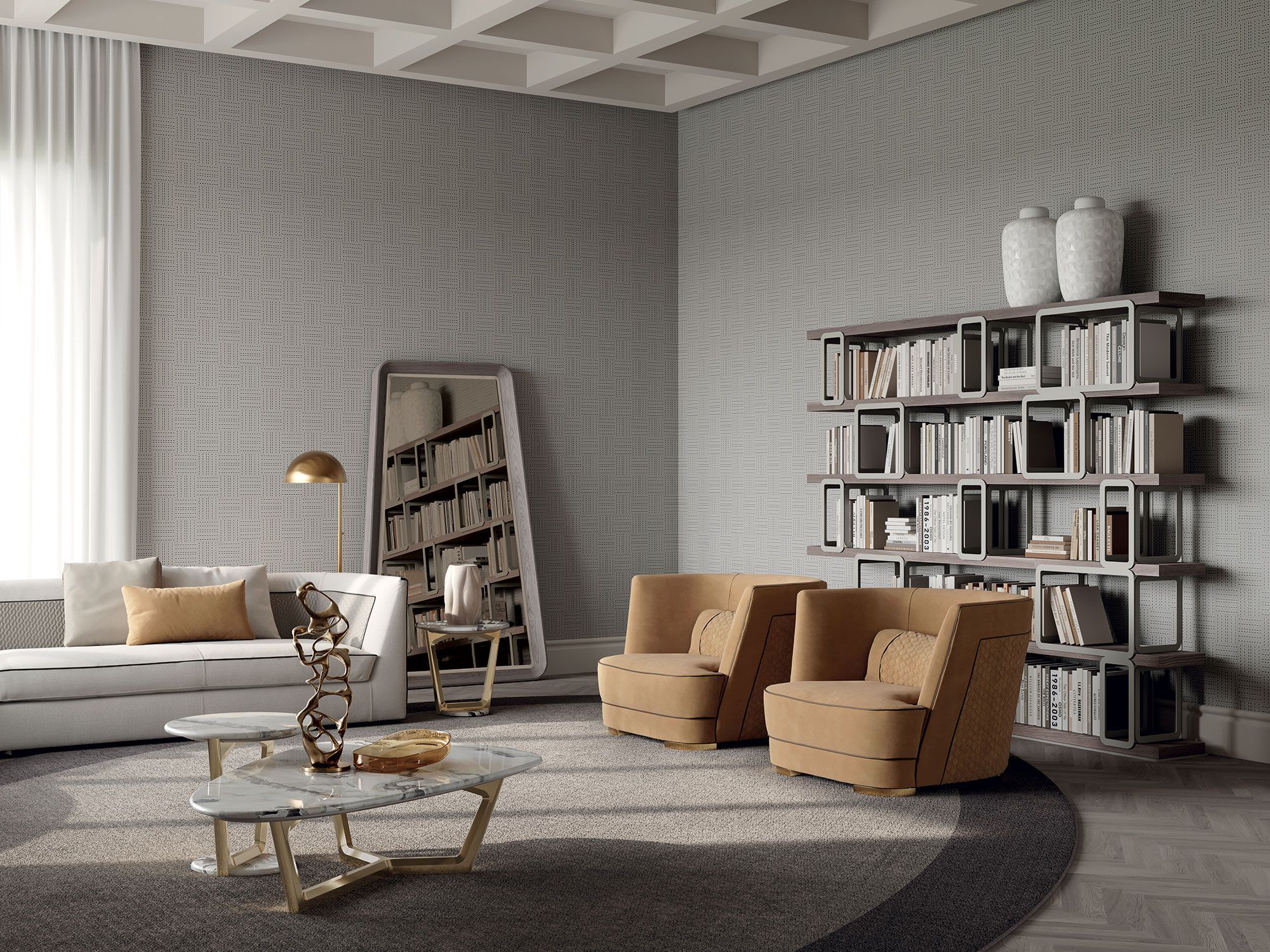 Тканевое кресло Vittoria Frigerio шпаргалки ARCH-00004922 - Вид №1