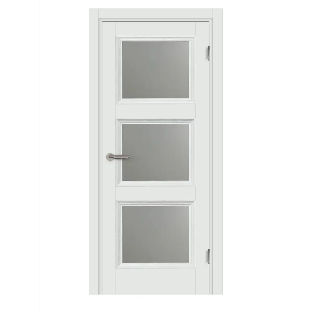 Комплект двери Трилло со стеклом 70x200 см Hardflex белый с добором 100 мм МАРИО РИОЛИ STLM-2001024