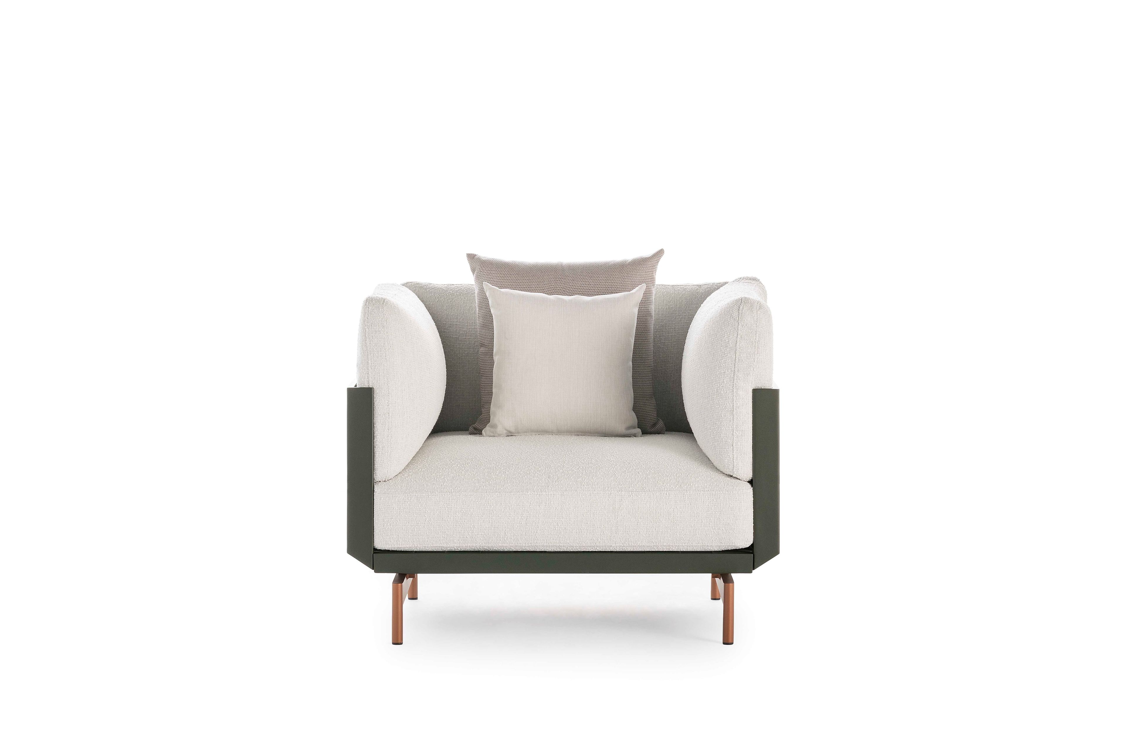 Садовый стул из ткани и алюминия с термокрытием GANDIABLASCO Onde ARCH-00136154 - Вид №15