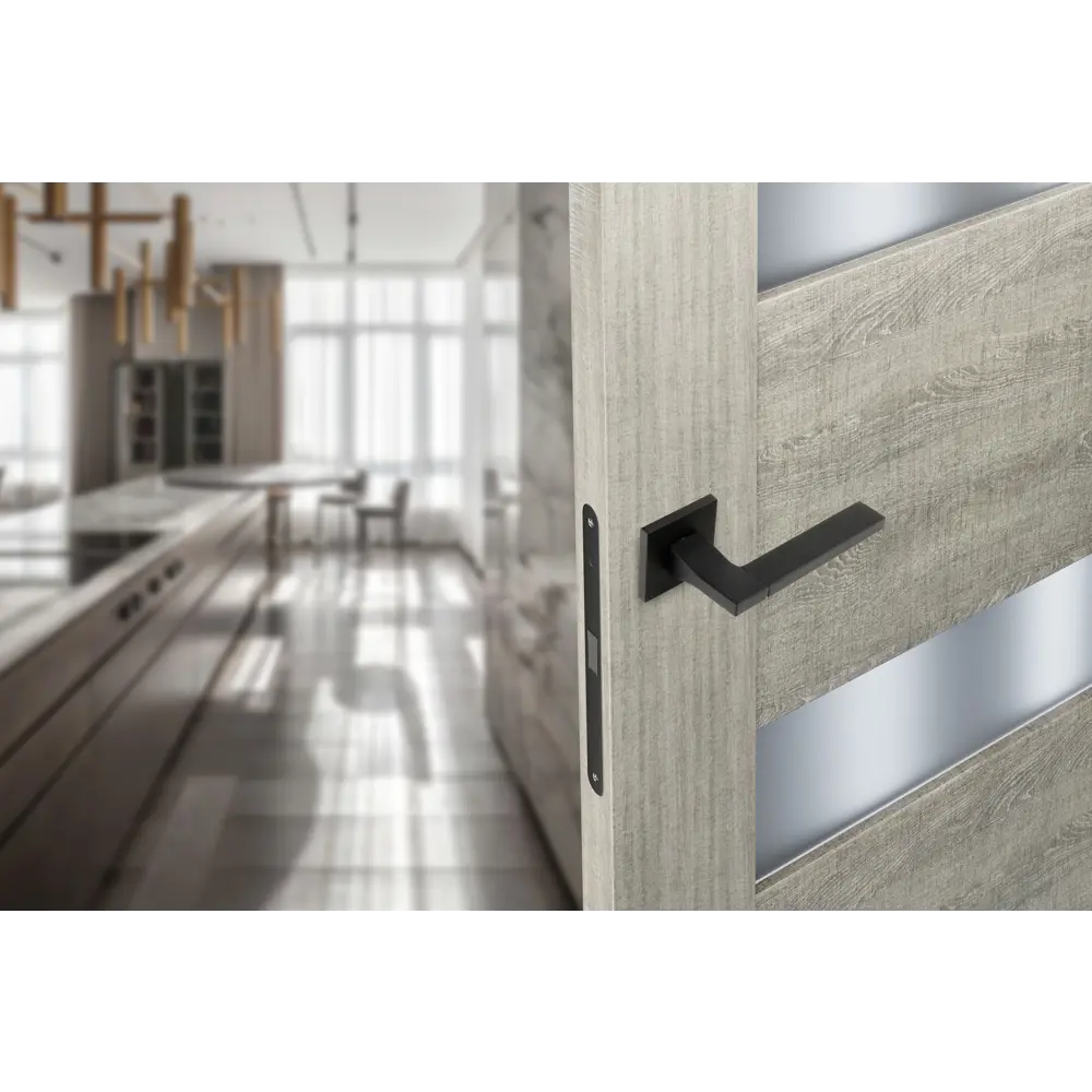 Дверные ручки Edson EDS-133H-Q2 в элегантном черном исполнении 85170387 STLM-0059389 - Вид №6