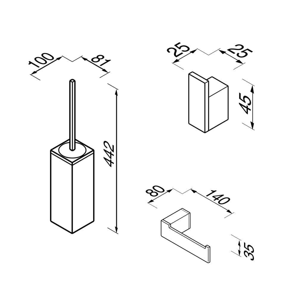 Набор для ванной комнаты из нержавеющей стали Geesa Modern Art ARCH-00000409 - Вид №2