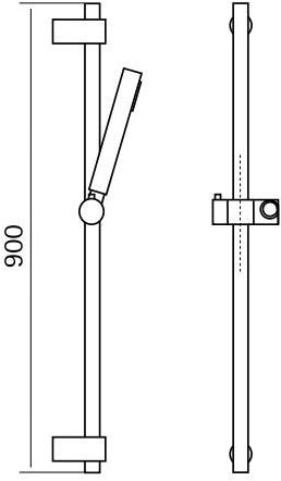 Quadrodesign Ползун из нержавеющей стали с гибким Accessori doccia sun-id-1463420 - Вид №1