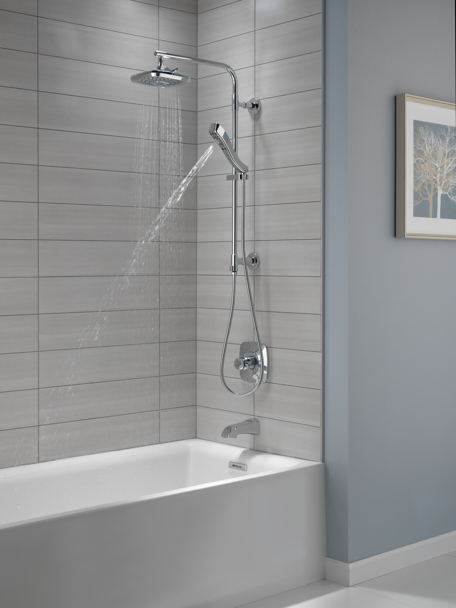 58820-BL Душевая стойка 26 дюймов, круглая Delta Faucet Universal Showering Матовый черный  - Вид №13