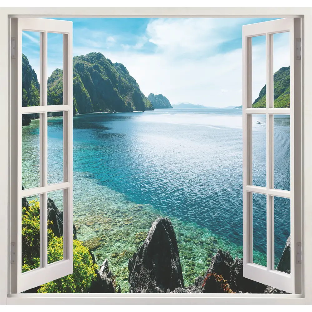 Фотообои Вид на озеро бумажные 139x139 см Симфония STLM-2171571