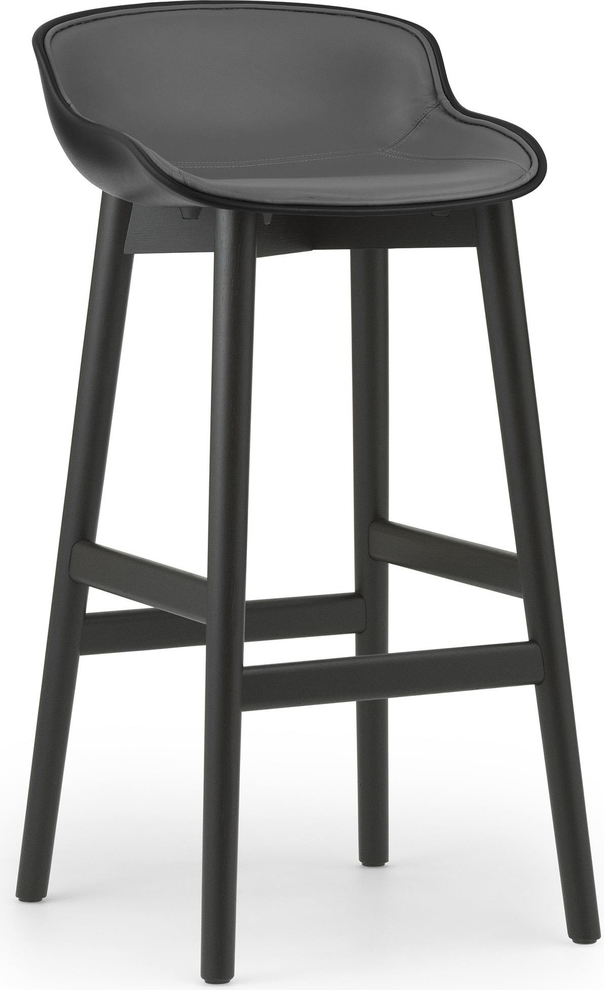 605217 Barstool 75 см Передняя обивка Black Oak Black / Ultra Leather Normann Copenhagen Hyg 