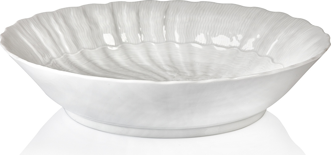 93186 Meissen Салатник круглый 30см "Лебединый сервиз" (белый рельеф) Фарфор 