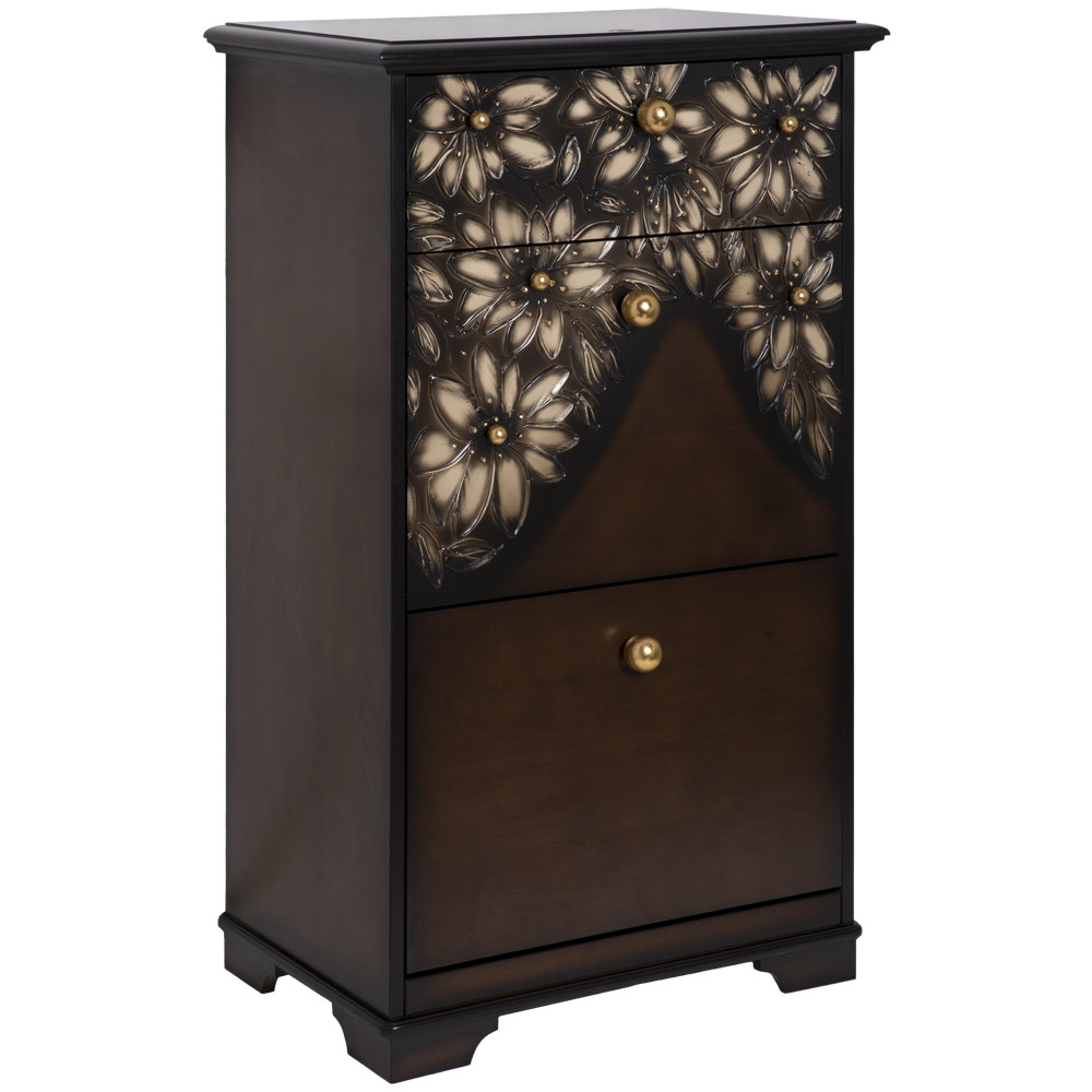 11621 Комод Терра-3 (с 3-мя ящиками) Каштан Амбер BOGACHO 4627196590540 - Вид №1