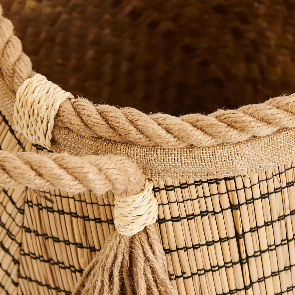 Корзина Storidea 29x22x29 см пальмовое волокно цвет бежевый STLM-2023659 - Вид №3