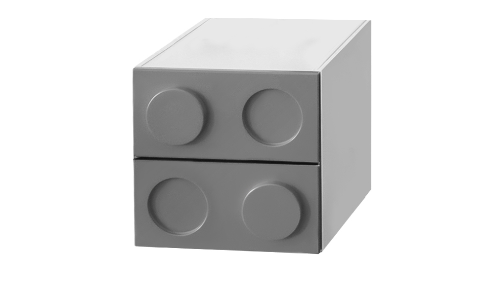 Тумбочка детская с 2 ящиками "Леголенд" МАНДАРИН ЛЕГОЛЕНД 179555 Белый;голубой Santreyd  - Вид №2