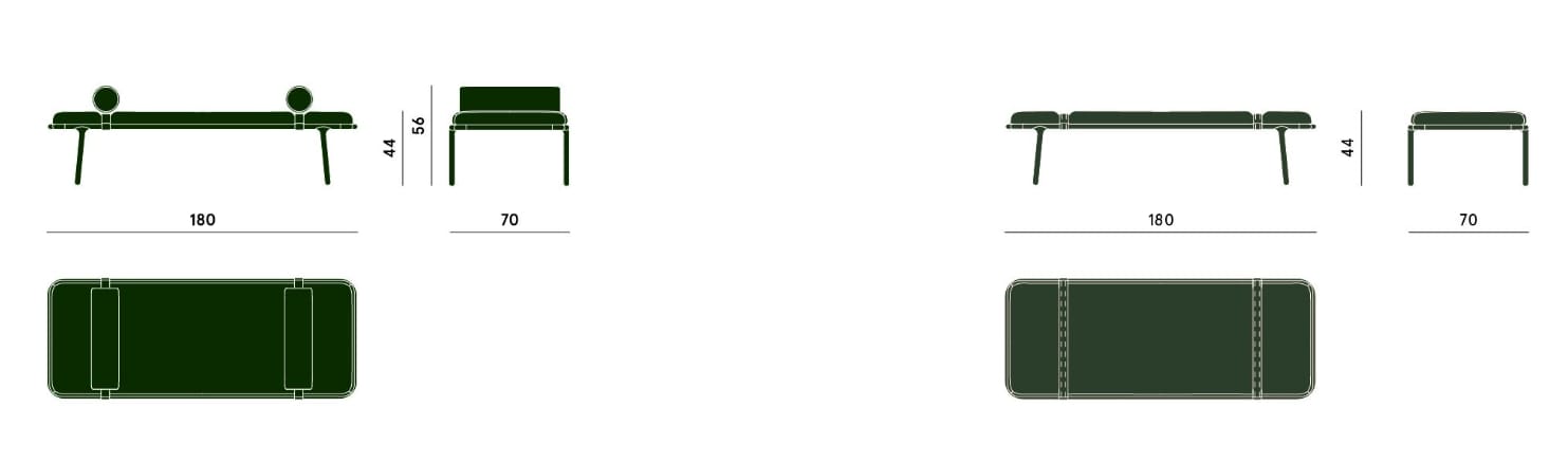 Мягкая скамья Carpanese Home BELTS XL ARCH-00064788 - Вид №6