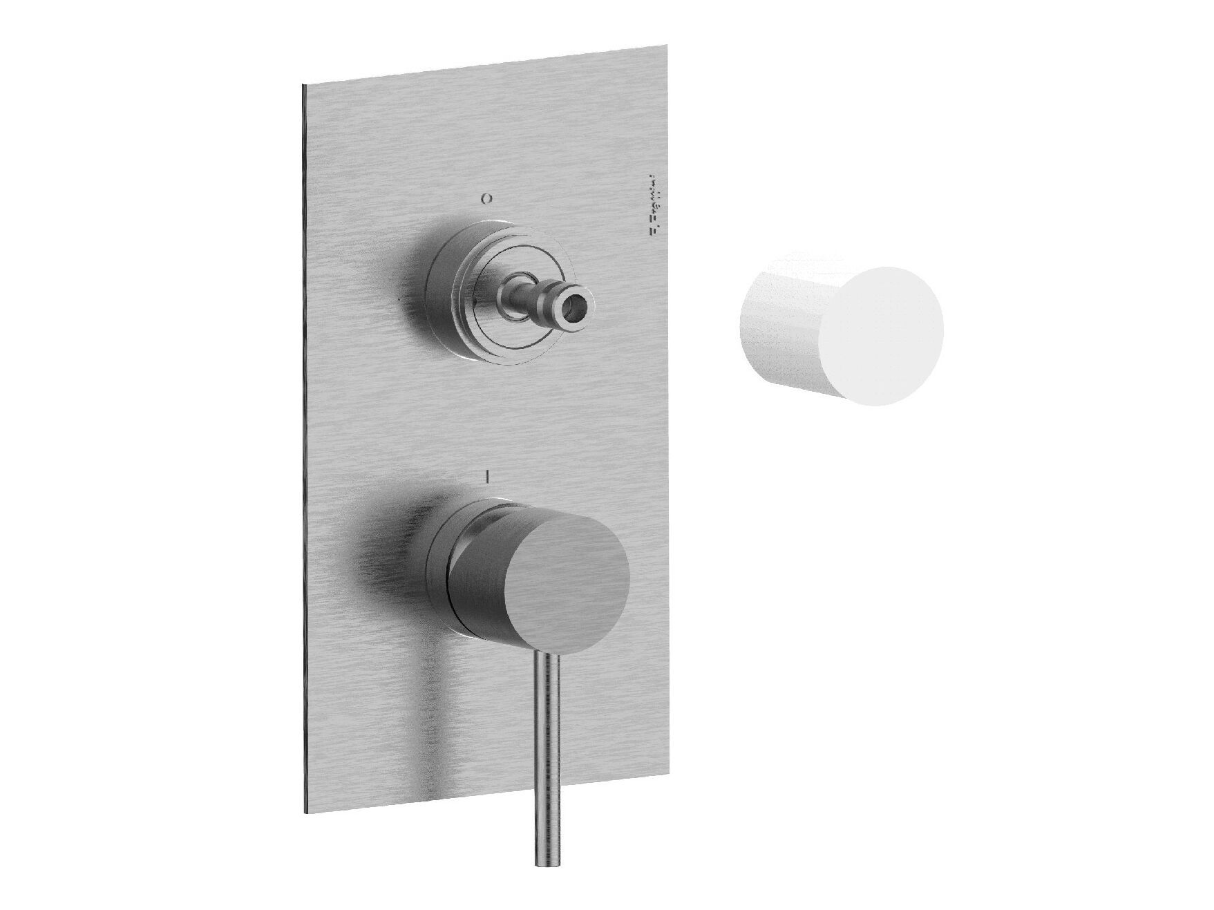 Однорычажный смеситель для душа из нержавеющей стали с переключателем Rubinetterie Frattini Pepe XL 316 ARCH-00062057