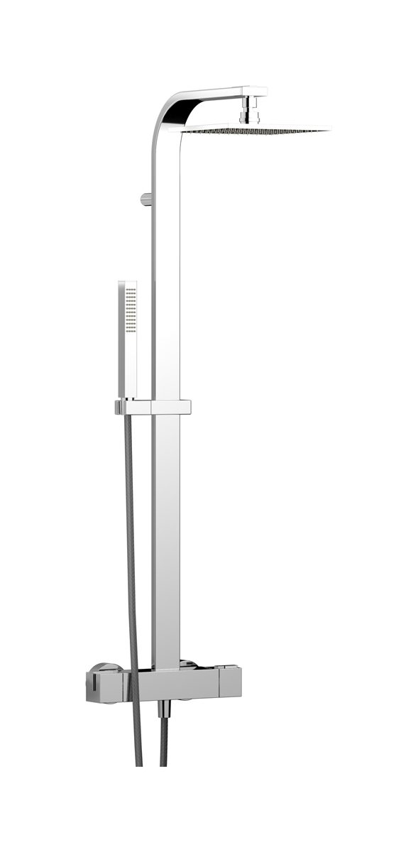Душевая колонна с термостатом в комплекте с душевым гарнитуром. WE ARE IB ru800cc Chrome Indoor Shower
