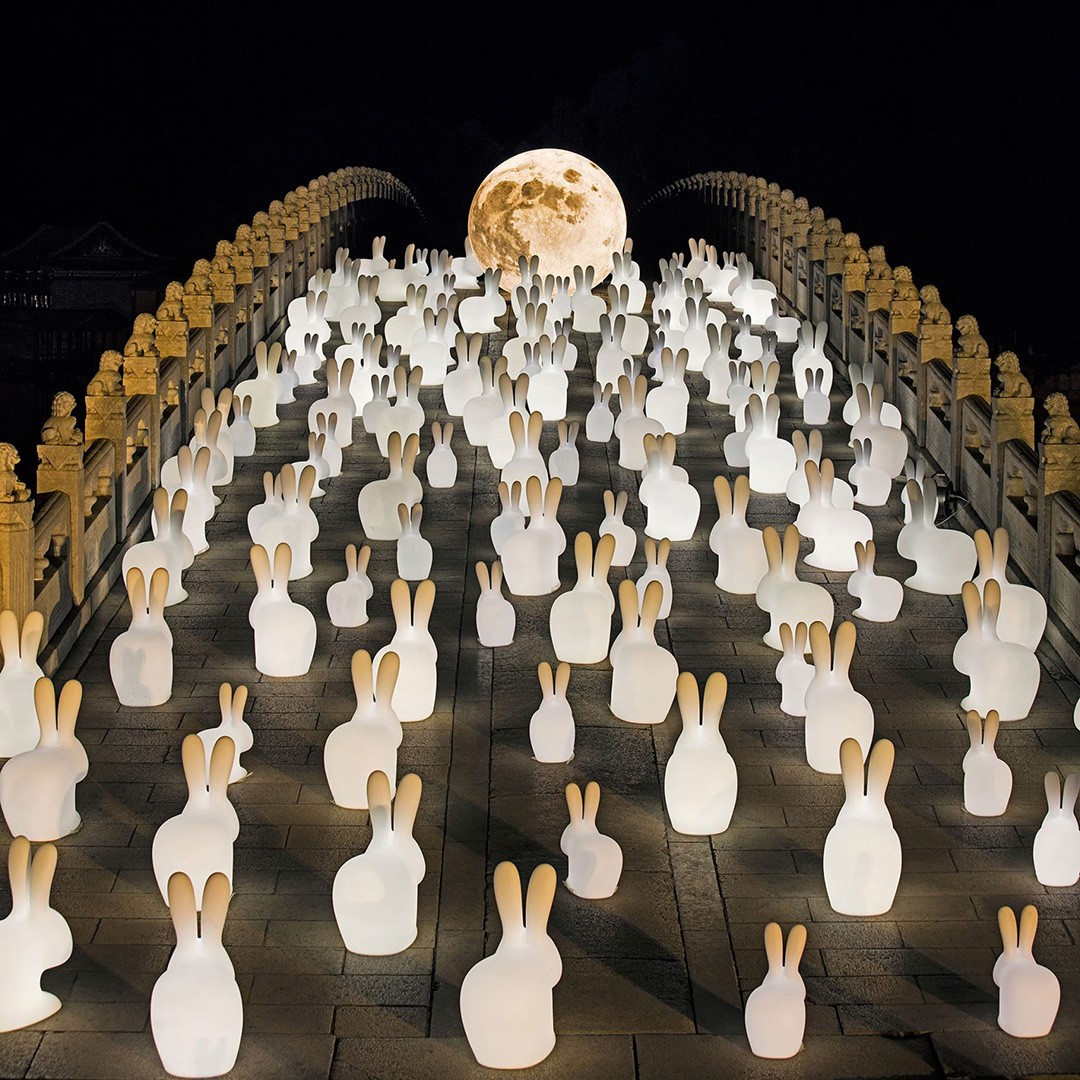 Qeeboo RABBIT XS 90007LED Translucent лампа настольная 120377 - Вид №2