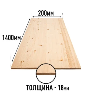 91938682 Мебельный щит Дом дерева 20x140x1.8 см ель сорт AB STLM-1407499