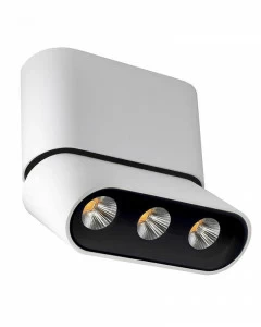 Спот потолочный светодиодный на 3 лампы 16 см белый "Фергус" 8005/3CS-WT-BK LUMIEN HALL ФЕРГУС 00-3949070 Белый