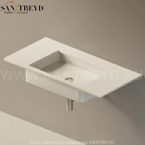 Flaminia FLY Столешница с отверстием под раковину от 100 до 200 см белое стекло FY60PC.9016