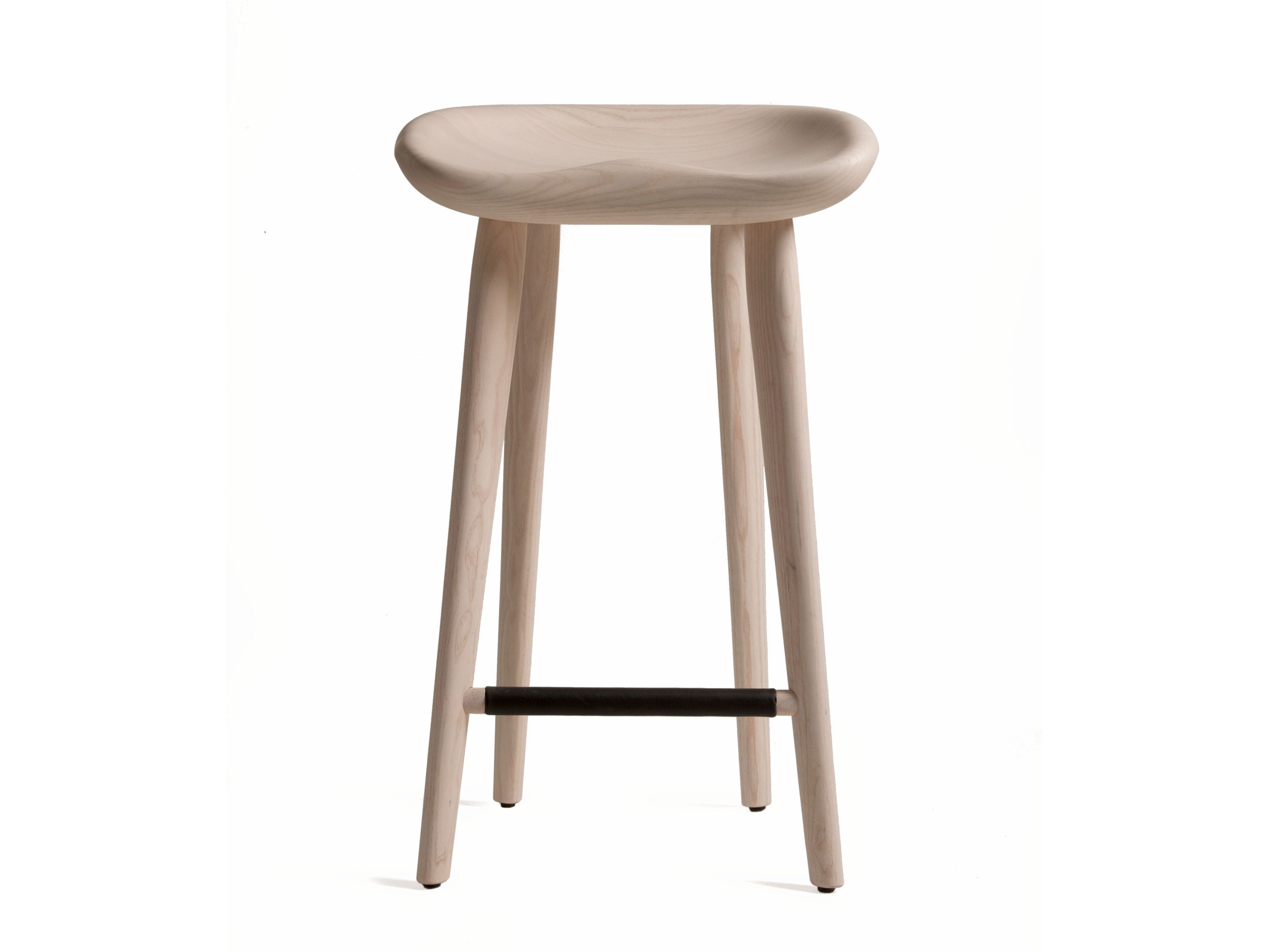 Табурет из ясеня с подставкой для ног In Stock BassamFellows ARCH-00085538