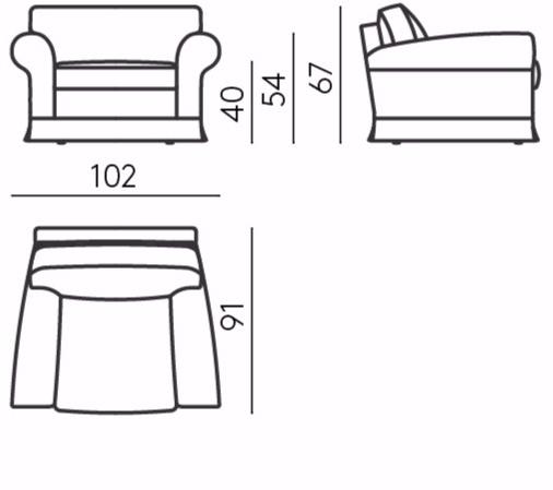DE PADOVA Кресло со съемным чехлом из ткани Regent's '16 sun-id-1474197 - Вид №1