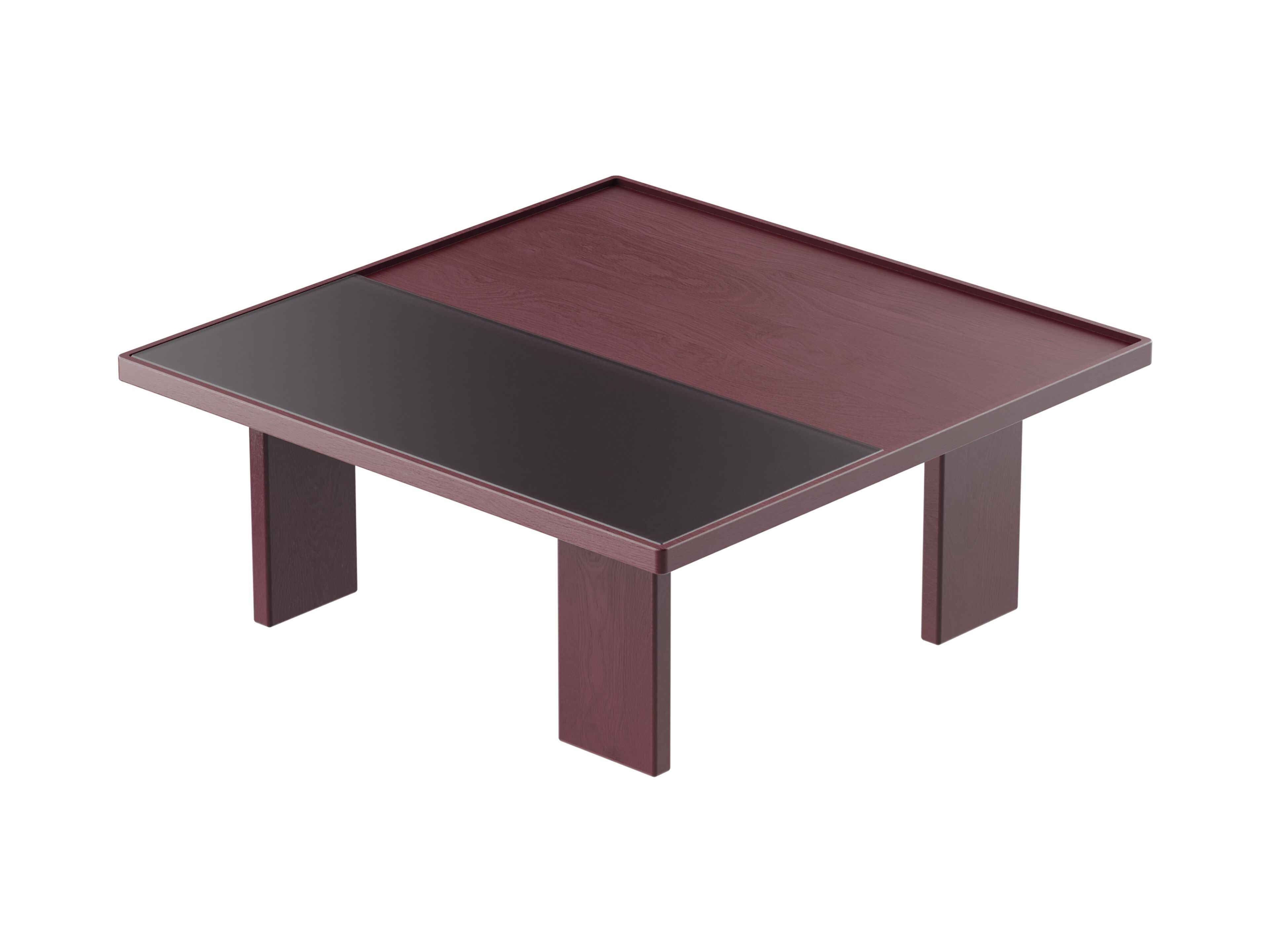 Квадратный журнальный столик из дерева и стекла Noah Living Piet ARCH-00138054 - Вид №4