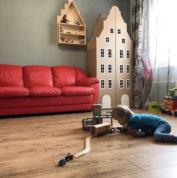 Полка-домик детская "Амстердам-1" МАНДАРИН АМСТЕРДАМ 179548 Красный Santreyd  - Вид №4