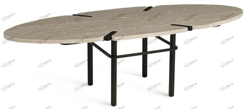 Roche Bobois Овальный мраморный журнальный столик sun-id-1392047