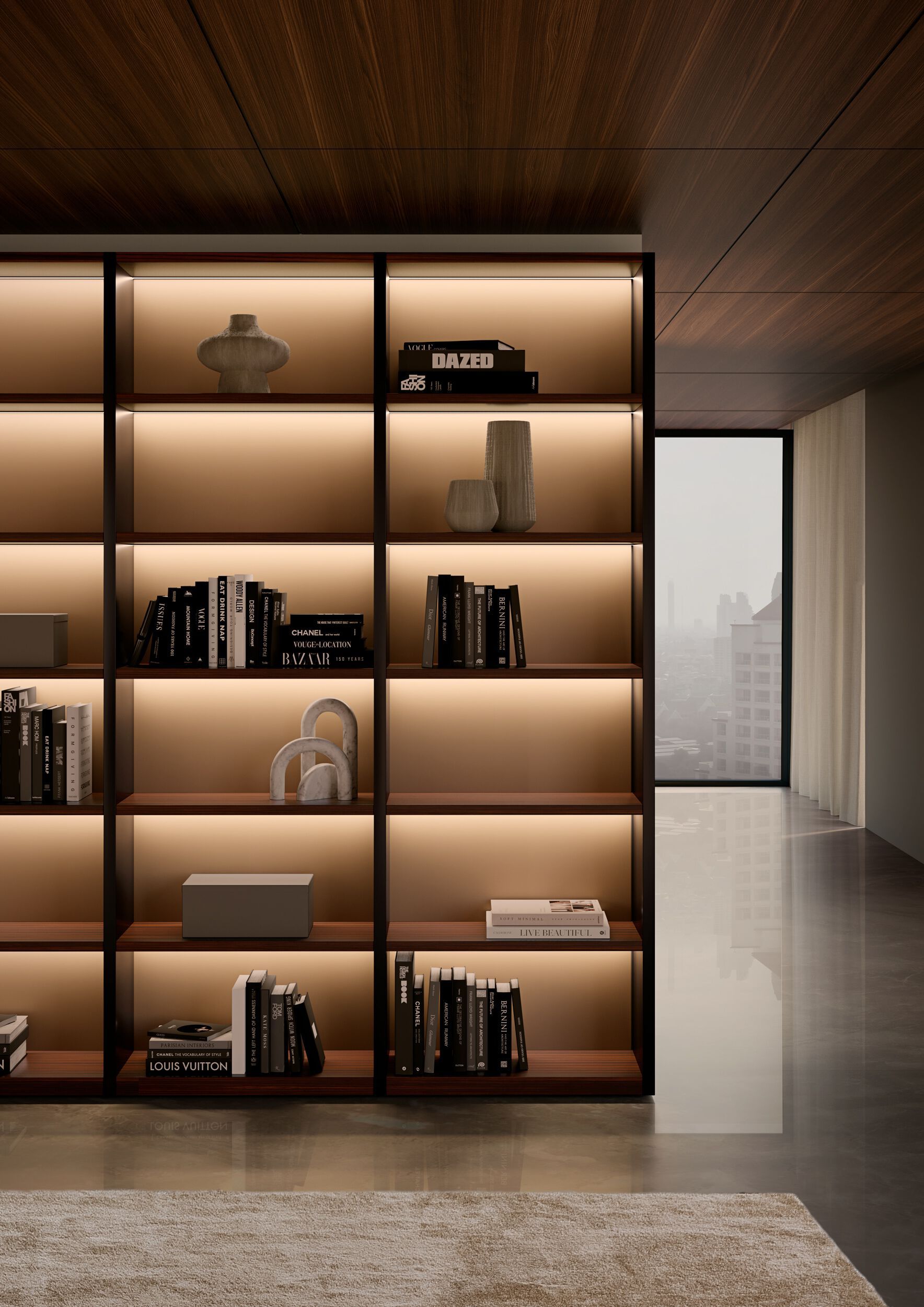 Деревянный модульный дневной офисный книжный шкаф i 4 Mariani MOOD SYSTEM ARCH-00121669 - Вид №4