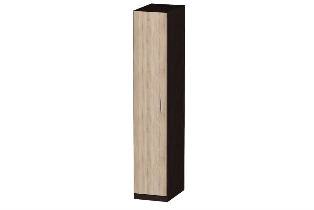91368664 Шкаф распашной Furnistyle Лайф ЛШО-04 40x215x60 см ЛДСП цвет венге/дуб сонома STLM-1074664