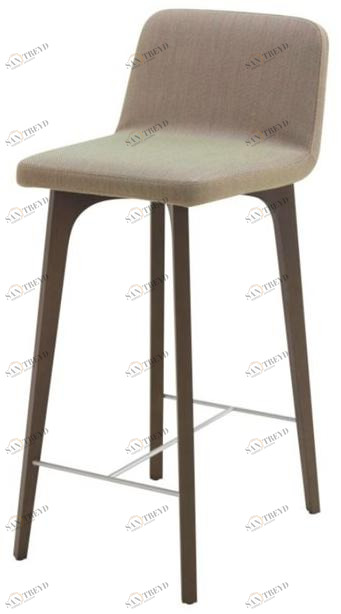 Ligne Roset Табурет высокий, обитый тканью, со спинкой Vik 10261326