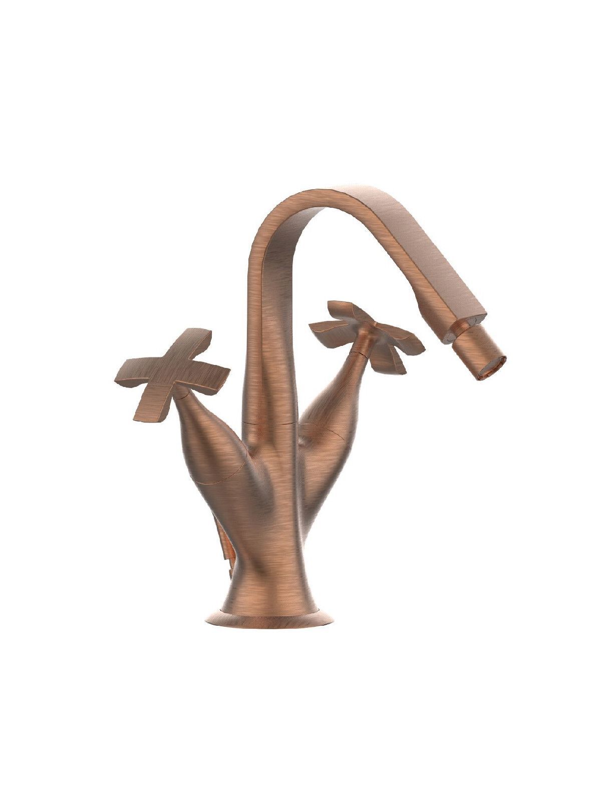 Смеситель для биде с одним отверстием для пола с поворотным горлышком Rubinetterie Frattini Lucrezia ARCH-00139562 - Вид №7