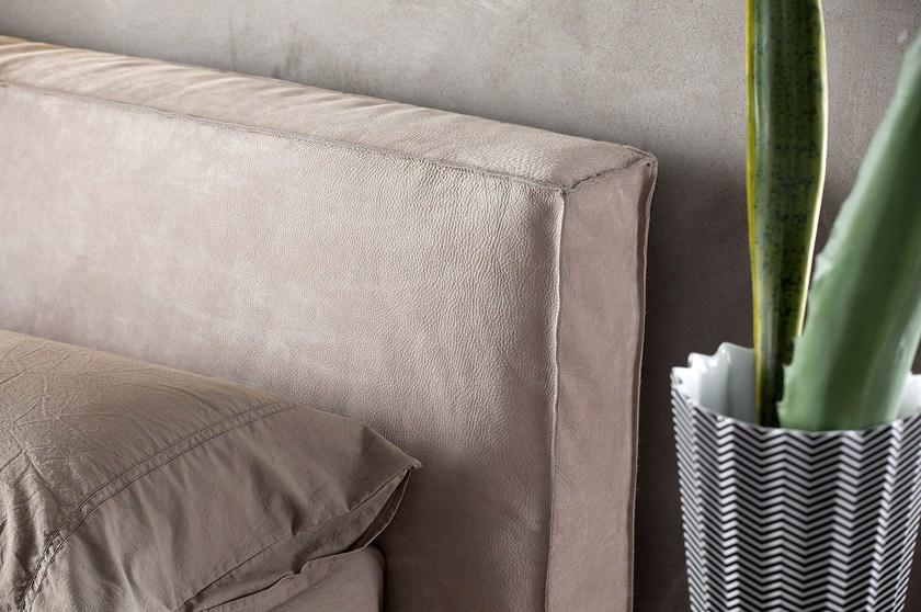 Chaarme Letti Кровать двуспальная со съемным чехлом в набуке с мягким изголовьем Aura sun-id-1391488 - Вид №1