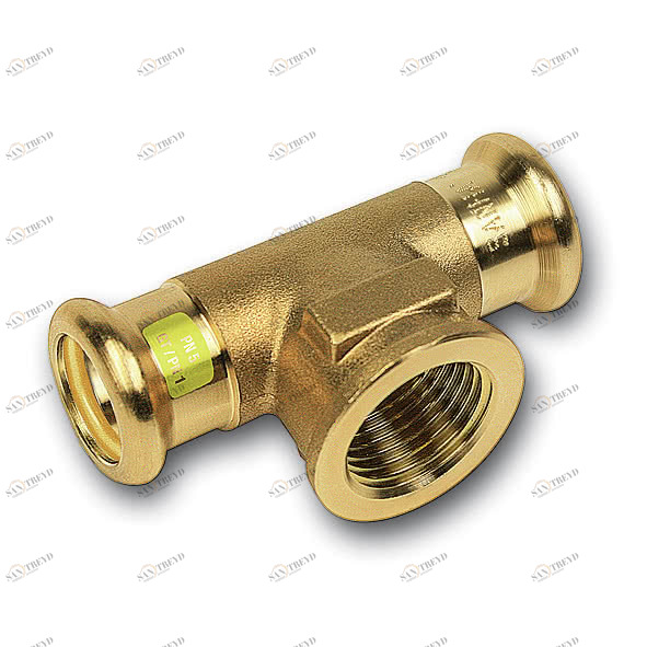 1111302834 SANHA 11130G пресс-фитинг газ, бронза, тройник ВПр-ВР-ВПр 28x3/4x28 мм 