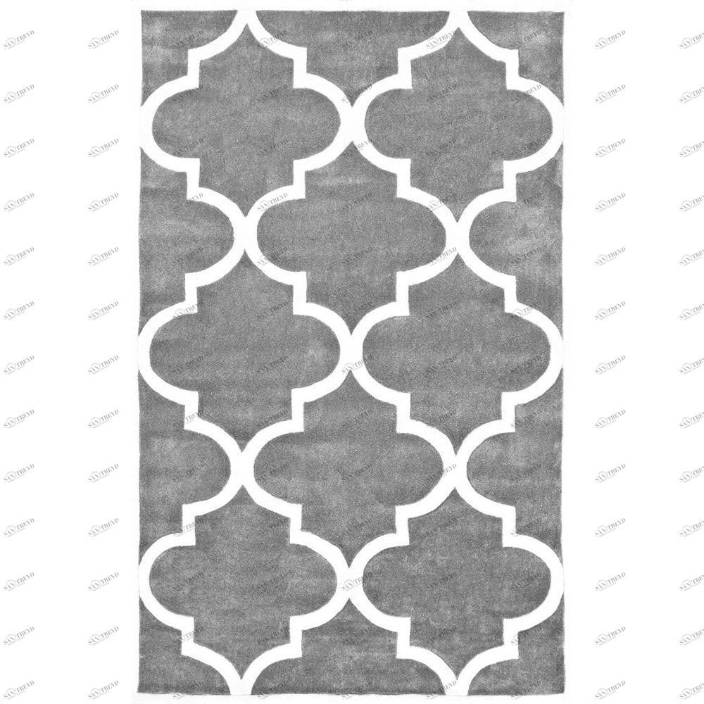 Ковер Trelli серый 140х200 DOLLY CAPRETS ДИЗАЙНЕРСКИЕ, ТРЕЛЬЯЖНЫЙ УЗОР 015157 Белый;серый 